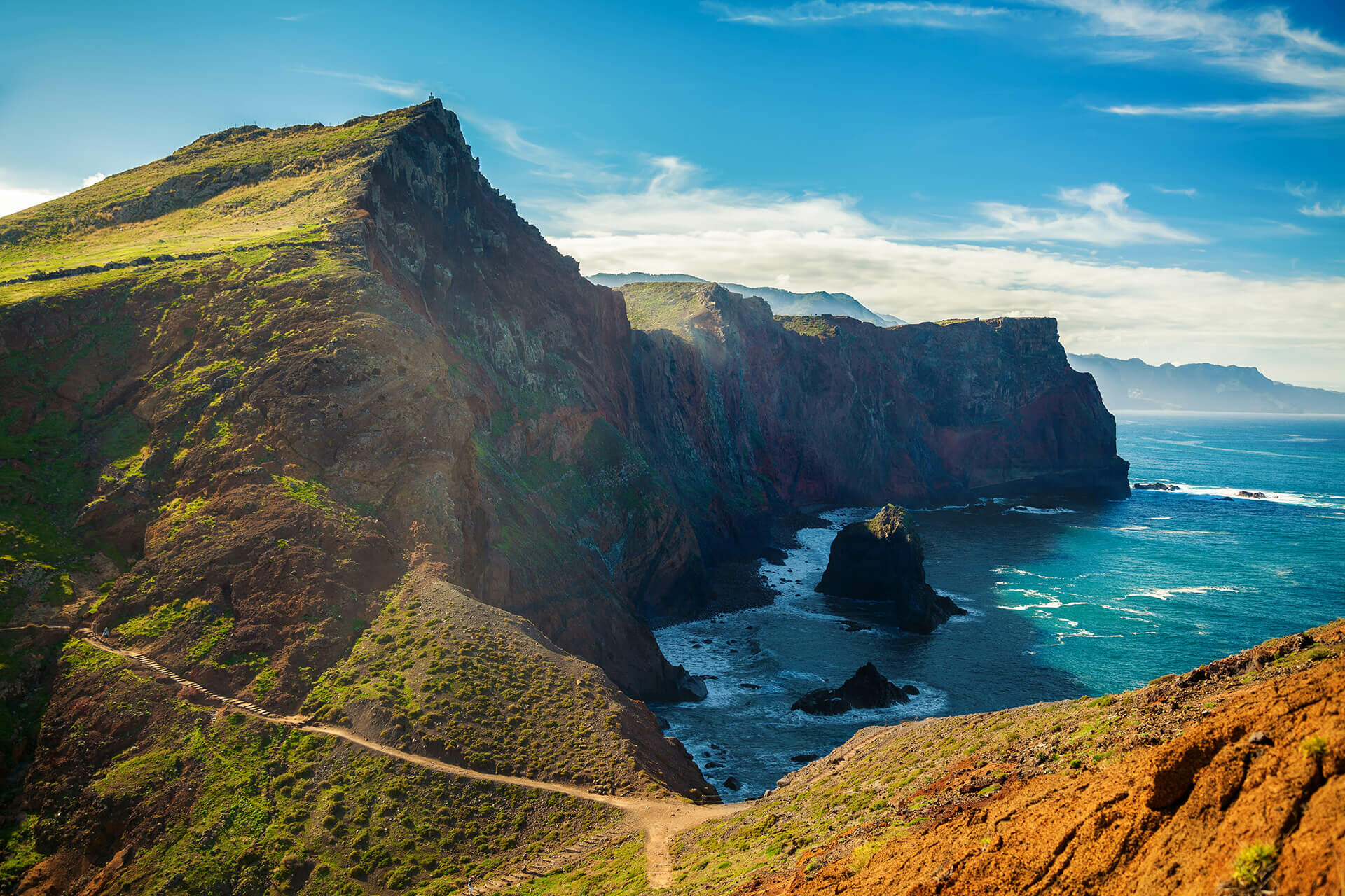 Madeira dramatic cliffs and lush landscape