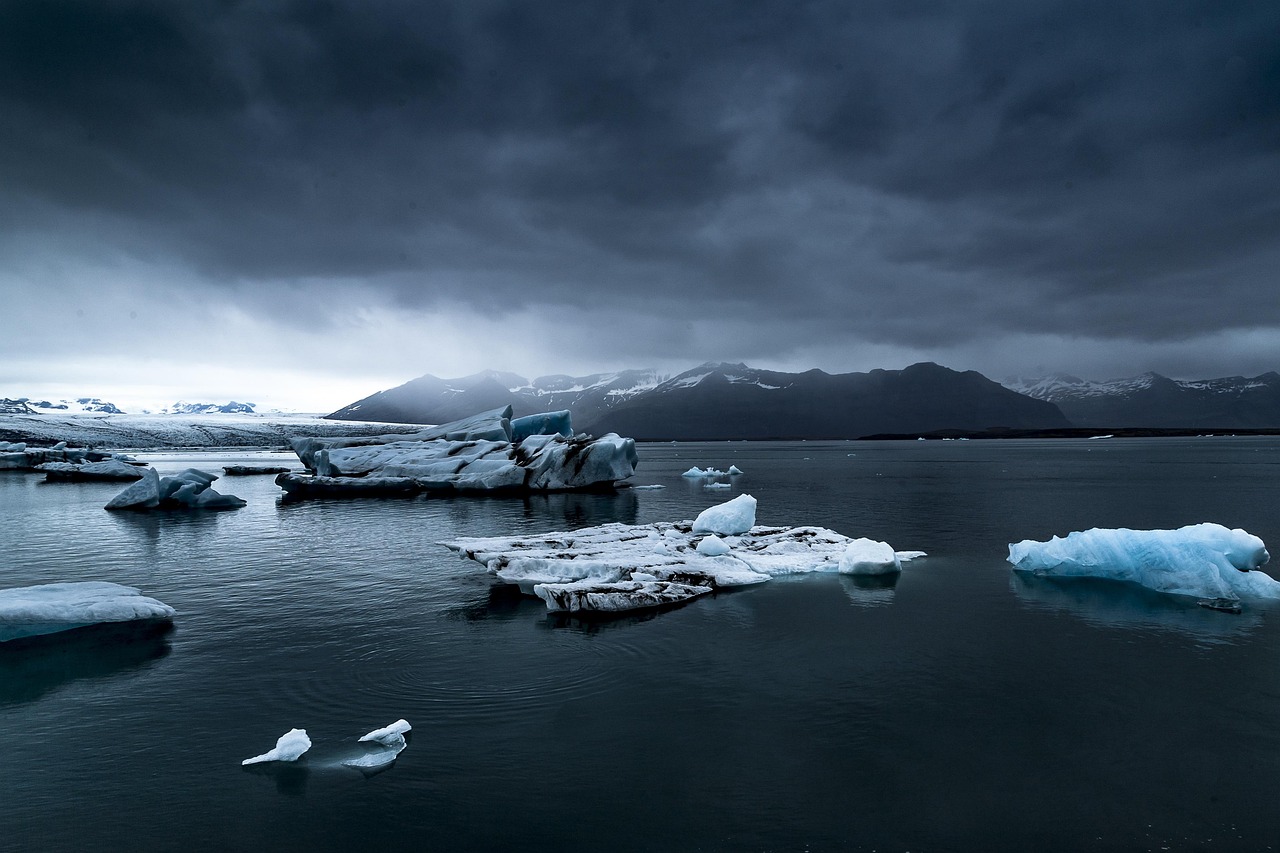 Iceland glaciers, waterfalls and black-sand landscape